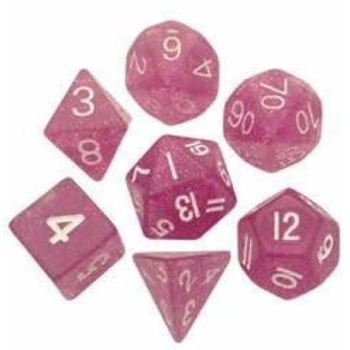 Mini Polyhedral Dice Set Glow Ethereal Light Purple MD4208 image 0